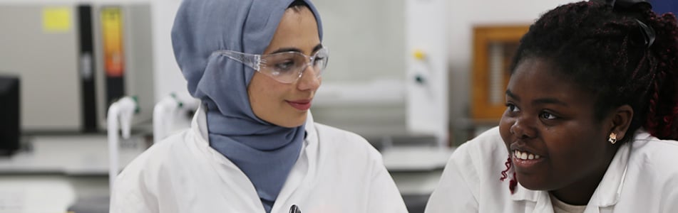 Students in science labs